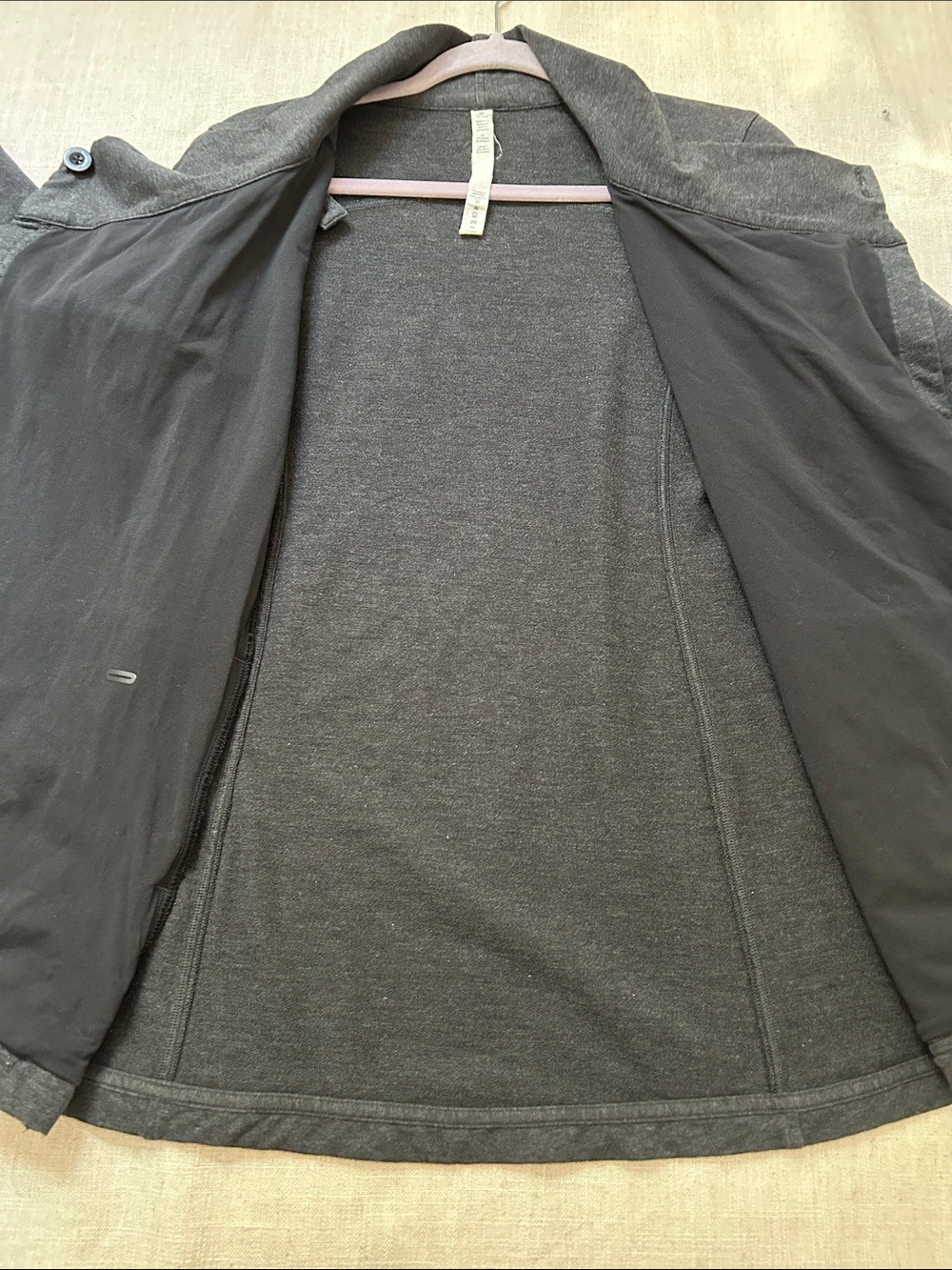 lululemon athletica Coast Wrap II Women's 6 Charcoal Gray Cowl Neck Yoga Jacket - Picture 12 of 14